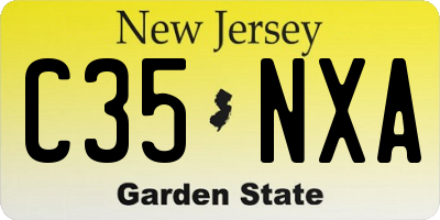 NJ license plate C35NXA