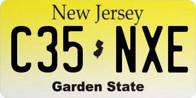 NJ license plate C35NXE