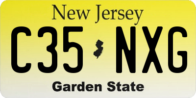 NJ license plate C35NXG