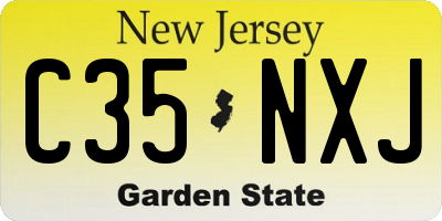 NJ license plate C35NXJ