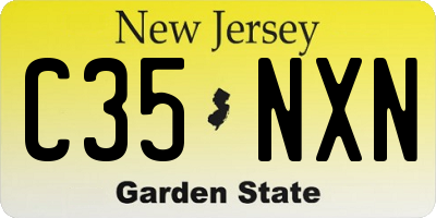 NJ license plate C35NXN