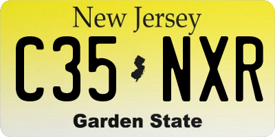 NJ license plate C35NXR