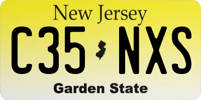 NJ license plate C35NXS