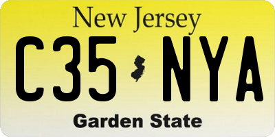 NJ license plate C35NYA