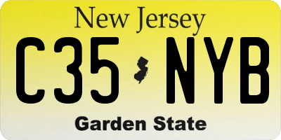 NJ license plate C35NYB
