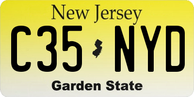 NJ license plate C35NYD