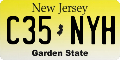 NJ license plate C35NYH