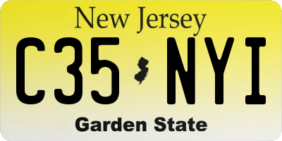 NJ license plate C35NYI
