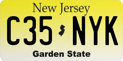 NJ license plate C35NYK