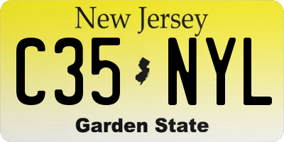 NJ license plate C35NYL