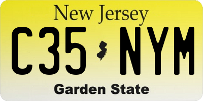 NJ license plate C35NYM
