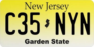 NJ license plate C35NYN