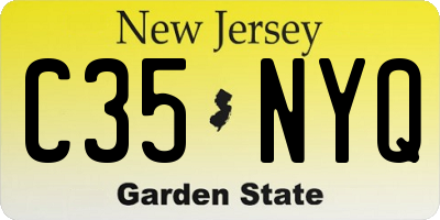 NJ license plate C35NYQ