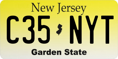 NJ license plate C35NYT