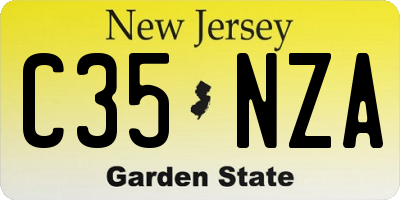 NJ license plate C35NZA
