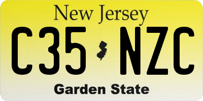 NJ license plate C35NZC