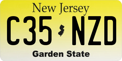 NJ license plate C35NZD