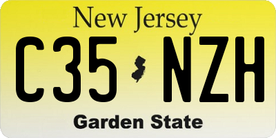NJ license plate C35NZH