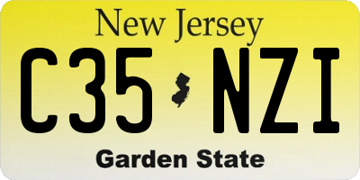 NJ license plate C35NZI