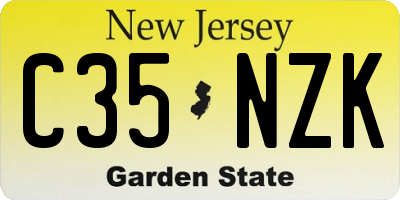 NJ license plate C35NZK