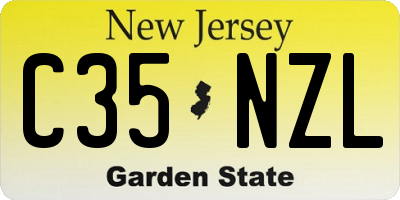 NJ license plate C35NZL