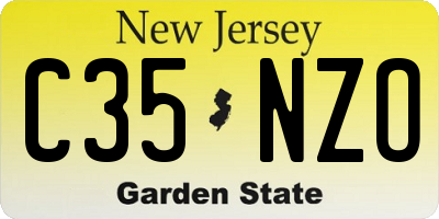 NJ license plate C35NZO