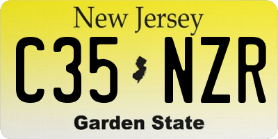 NJ license plate C35NZR