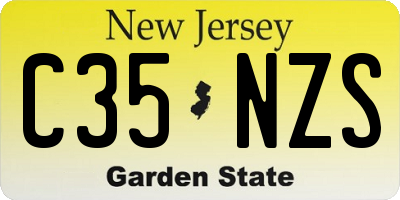 NJ license plate C35NZS