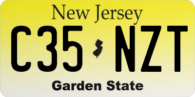 NJ license plate C35NZT