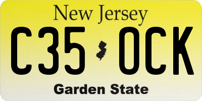 NJ license plate C35OCK