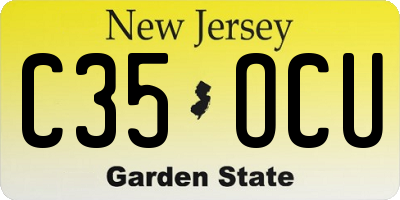 NJ license plate C35OCU