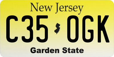 NJ license plate C35OGK