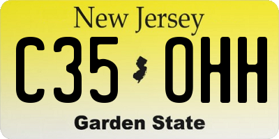 NJ license plate C35OHH