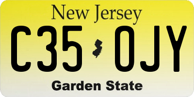 NJ license plate C35OJY