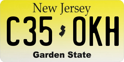 NJ license plate C35OKH
