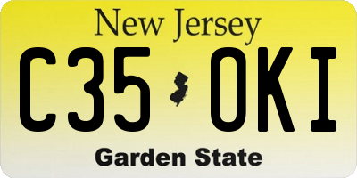 NJ license plate C35OKI