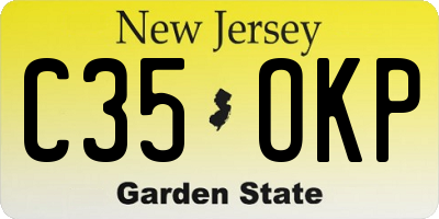 NJ license plate C35OKP