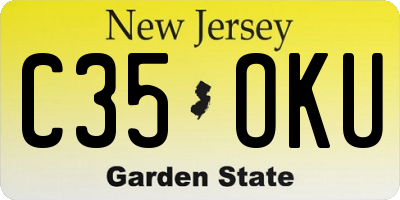 NJ license plate C35OKU