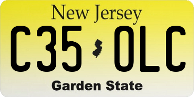 NJ license plate C35OLC