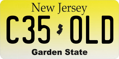 NJ license plate C35OLD