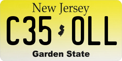 NJ license plate C35OLL