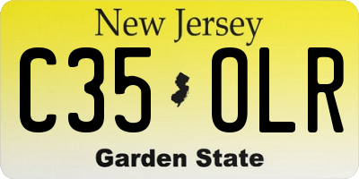 NJ license plate C35OLR