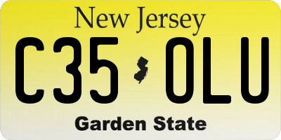 NJ license plate C35OLU