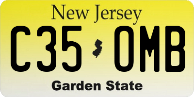 NJ license plate C35OMB
