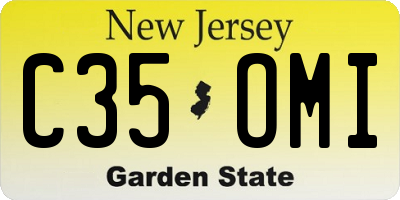 NJ license plate C35OMI
