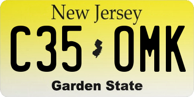 NJ license plate C35OMK