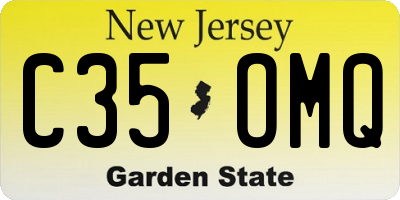 NJ license plate C35OMQ