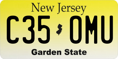 NJ license plate C35OMU