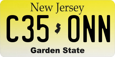 NJ license plate C35ONN