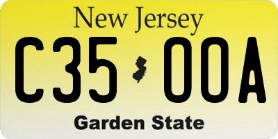 NJ license plate C35OOA